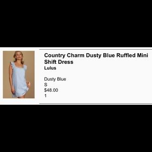 Lulus country charm blue shift dress
